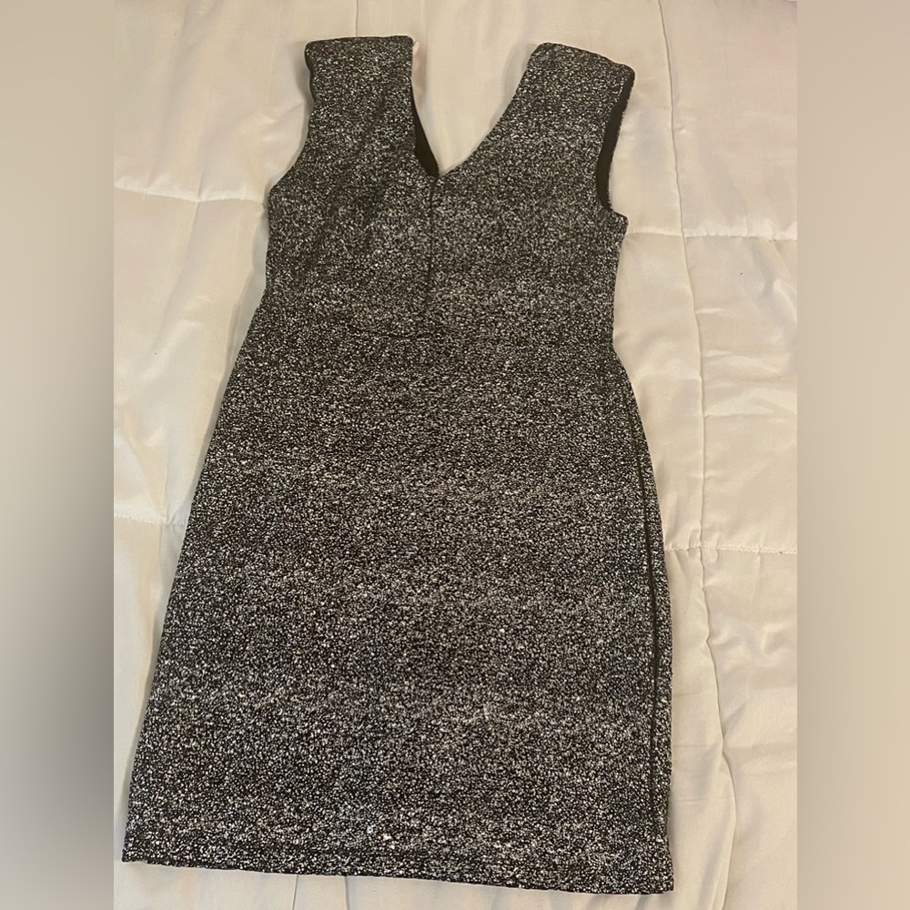 A black and silver dress